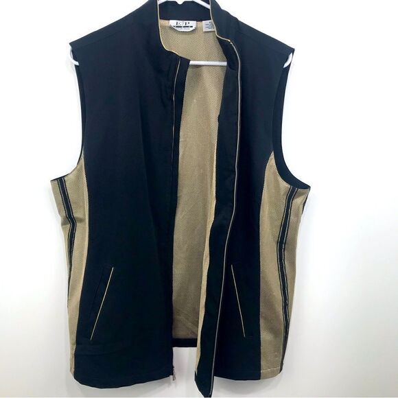 EP Pro Tour Tech Black and Gold Mesh Pilgrim’s Run Golf Vest - Picture 2 of 12